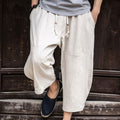 Herren-Freizeithose aus lockerem Leinen