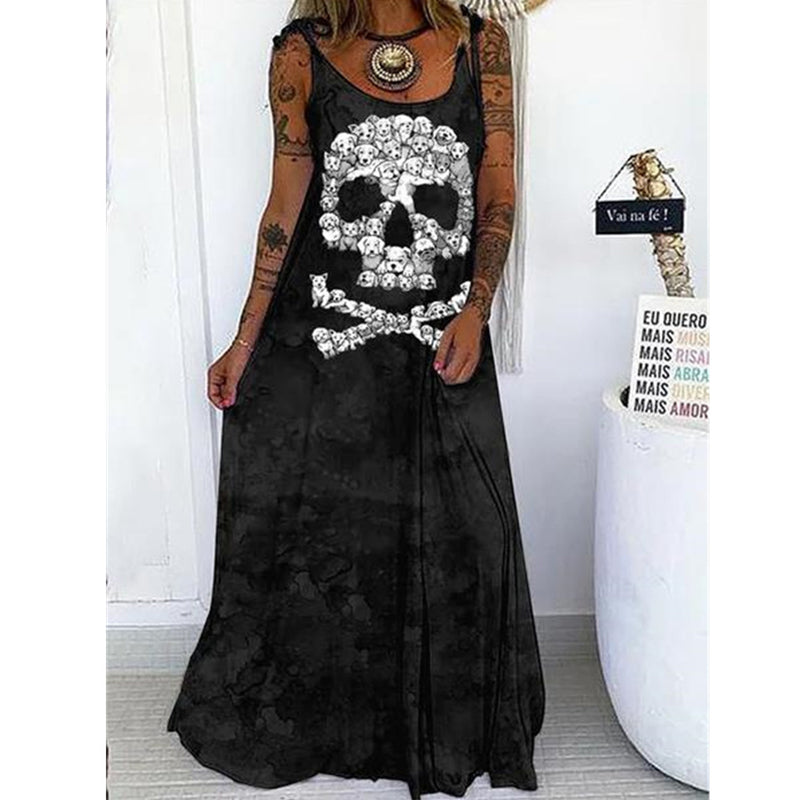 Loses Punk-Schädel-Kleid