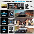 🚘3-Kanal-Dashcam vorne und hinten innen