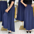 Stilvolle, plissierte Hose mit weitem Bein