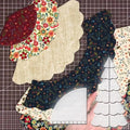 Handgefertigtes Weihnachtsbaum-Quilt-Set