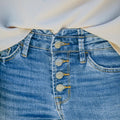 Vintage-Jeans mit hoher Taille und ausgestelltem Bein aus den 70er Jahren
