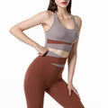 Farbcodierte hoch taillierte Bauch-Yoga-Kleidung