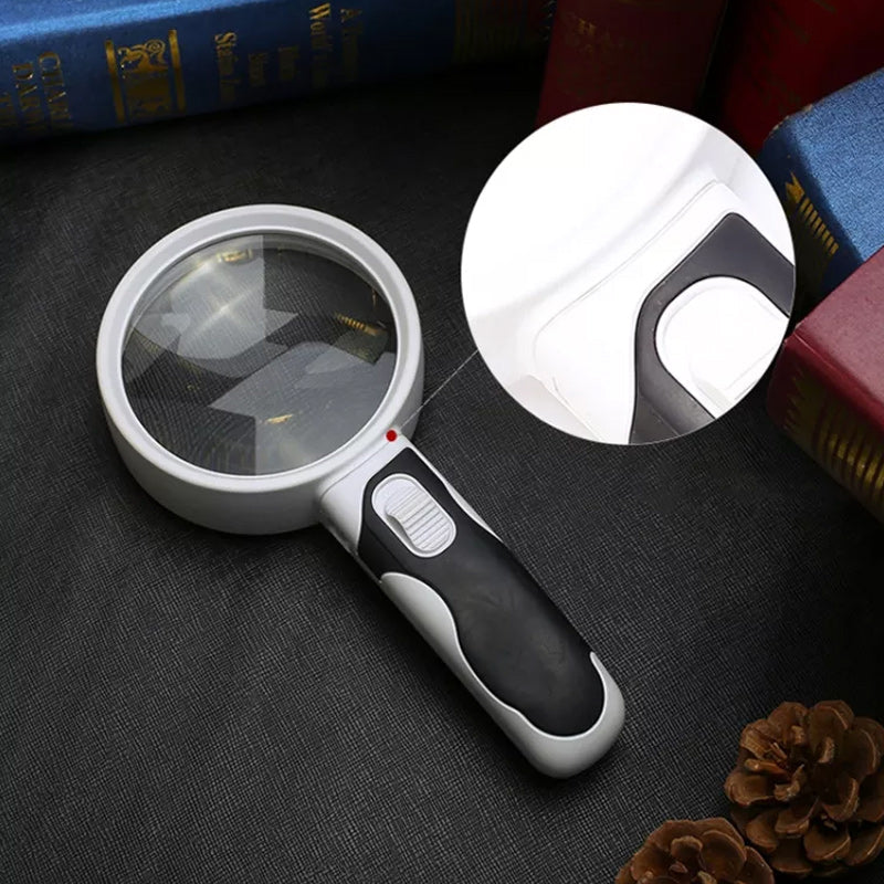 20-fache optische Handlupe mit Hintergrundbeleuchtung zum Lesen