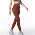 Farbcodierte hoch taillierte Bauch-Yoga-Kleidung