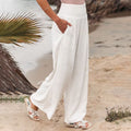 Gesmokte Hose aus Leinenmischung von Fresh Air mit Taschen