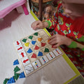 Holztisch-Farbrichtungsspiel für Kinder