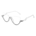 Cat-Eye-Brille mit weißen Diamanten für Damen