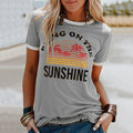 T-Shirt mit Rundhalsausschnitt und Kokosnussbaum-Print