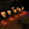 Halloween Solar Totenkopf Krähe Deko Lichter
