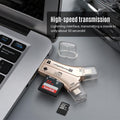 Tragbarer 4-in-1-Speicherkartenleser für Telefone