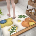 Weiche, schlammabsorbierende Bodenmatte mit 3D-Blume