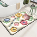 Weiche, schlammabsorbierende Bodenmatte mit 3D-Blume