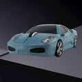 Coole kabellose Maus in Sportwagenform
