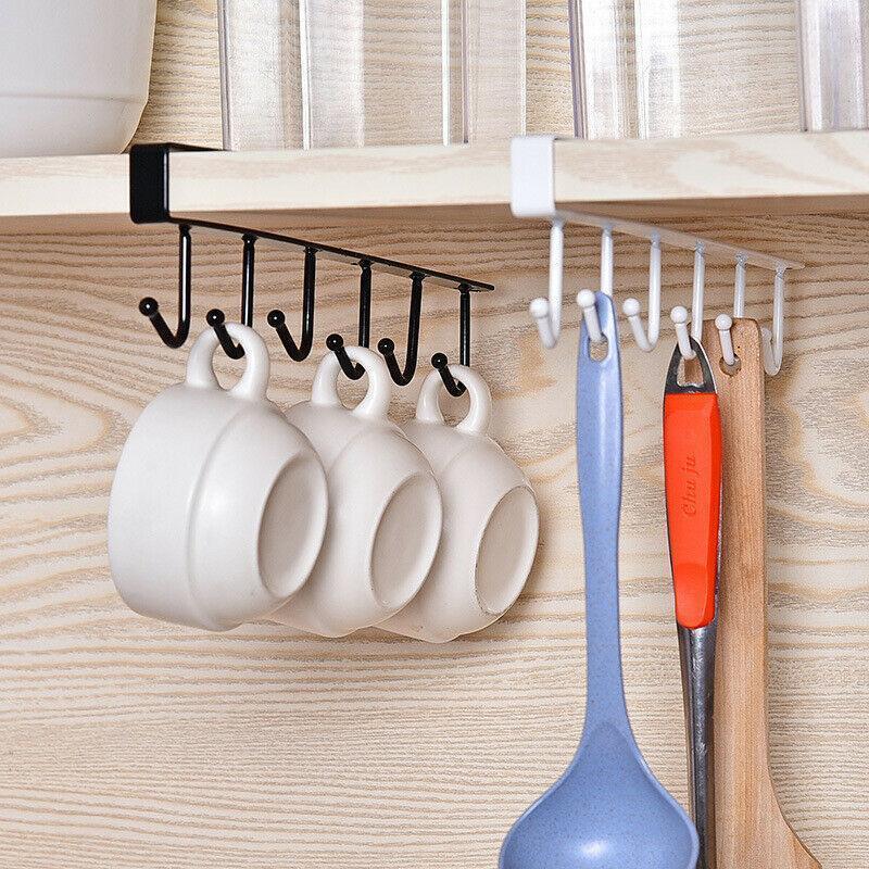 6 Haken für Kleiderbügel unter dem Schrank