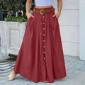 Freizeitkleid mit hoher Taille und Tasche