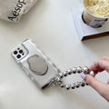 Mattetete silberne Kugelarmband-Luftpolsterhülle für das iPhone