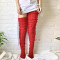 Winterweiche, warme Overknee-Socken, extra lang