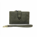 Kleine dreifach faltbare Lederbrieftasche für Damen