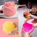 3D-Eiswürfelform aus Silikon in Rosenform