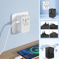 Universeller Reiseadapter mit zwei USB-Anschlüssen