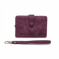 Kleine dreifach faltbare Lederbrieftasche für Damen
