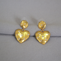 Goldene Herzohrringe