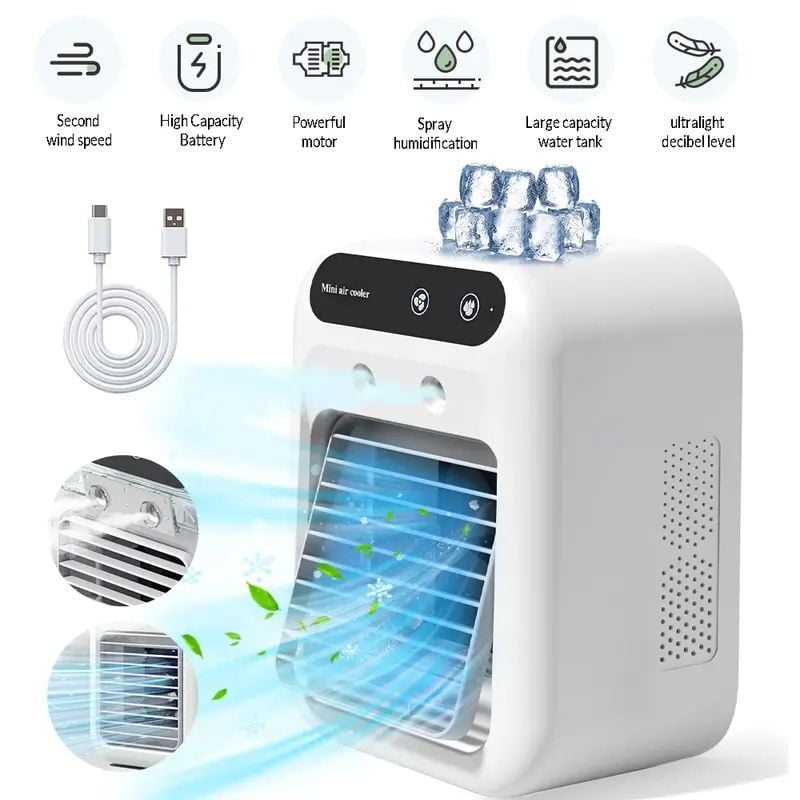 Tragbarer 3-in-1-Lüfter mit 2-stufigem Nebel