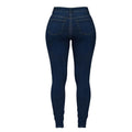 Zweireihige Skinny-Jeans mit hoher Taille