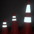 Faltbarer, verkehrsreflektierender Sicherheitskegel