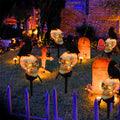 Halloween Solar Totenkopf Krähe Deko Lichter