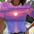 Damen-T-Shirt mit Herz-3D-Druck