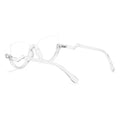 Cat-Eye-Brille mit weißen Diamanten für Damen