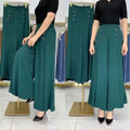 Stilvolle, plissierte Hose mit weitem Bein