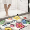 Weiche, schlammabsorbierende Bodenmatte mit 3D-Blume