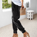 Bequeme, zerrissene Jeans mit Kordelzug