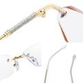 Modische randlose Anti-Blaulicht-Lesebrille
