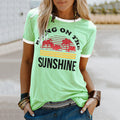 T-Shirt mit Rundhalsausschnitt und Kokosnussbaum-Print