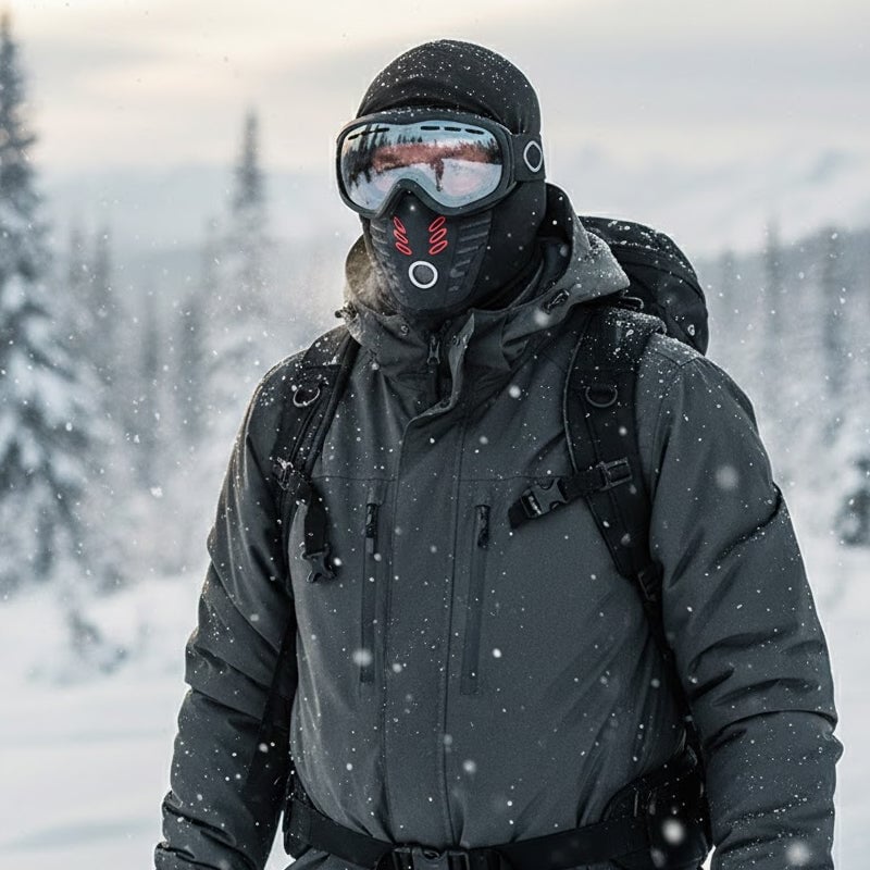 Winterliche winddichte Thermo-Fleece-Gesichtsmaske für Radfahren und Außenbereich-Sportarten Zweitbild