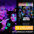 UV-Neon-Schminkmarker, 12 Farben