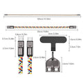 2-in-1-Schnellladedatenkabel und Telefonband
