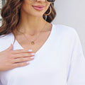 Damen-T-Shirt mit V-Ausschnitt