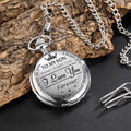 "Für meinen Sohn" Quarz-Taschenuhr mit Kette