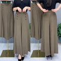 Stilvolle, plissierte Hose mit weitem Bein