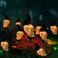 Halloween Solar Totenkopf Krähe Deko Lichter