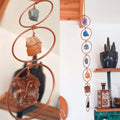 Rohkristall 7 Chakra Edelstein Wanddekoration