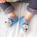 Rutschfeste Babyhausschuhe mit Tiermuster