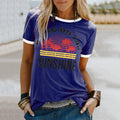 T-Shirt mit Rundhalsausschnitt und Kokosnussbaum-Print