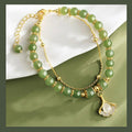Vergoldetes Armband aus natürlicher Jade