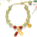Doppelkette-Armband aus natürlicher Jade